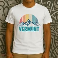 Vermont Vintage Mountains Nature Hiking Souvenir Gift T-Shirt thumb 3
