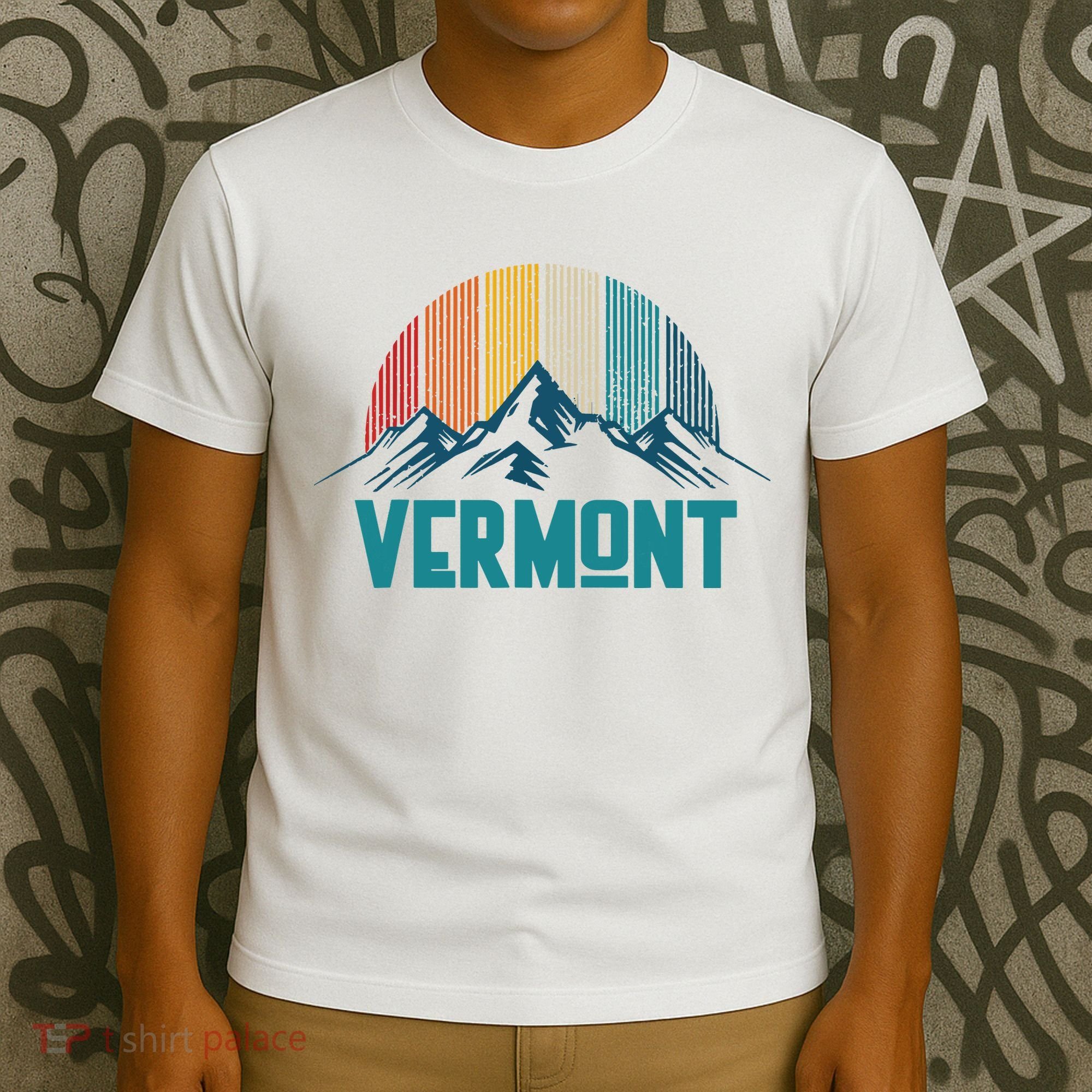 Vermont Vintage Mountains Nature Hiking Souvenir Gift T-Shirt