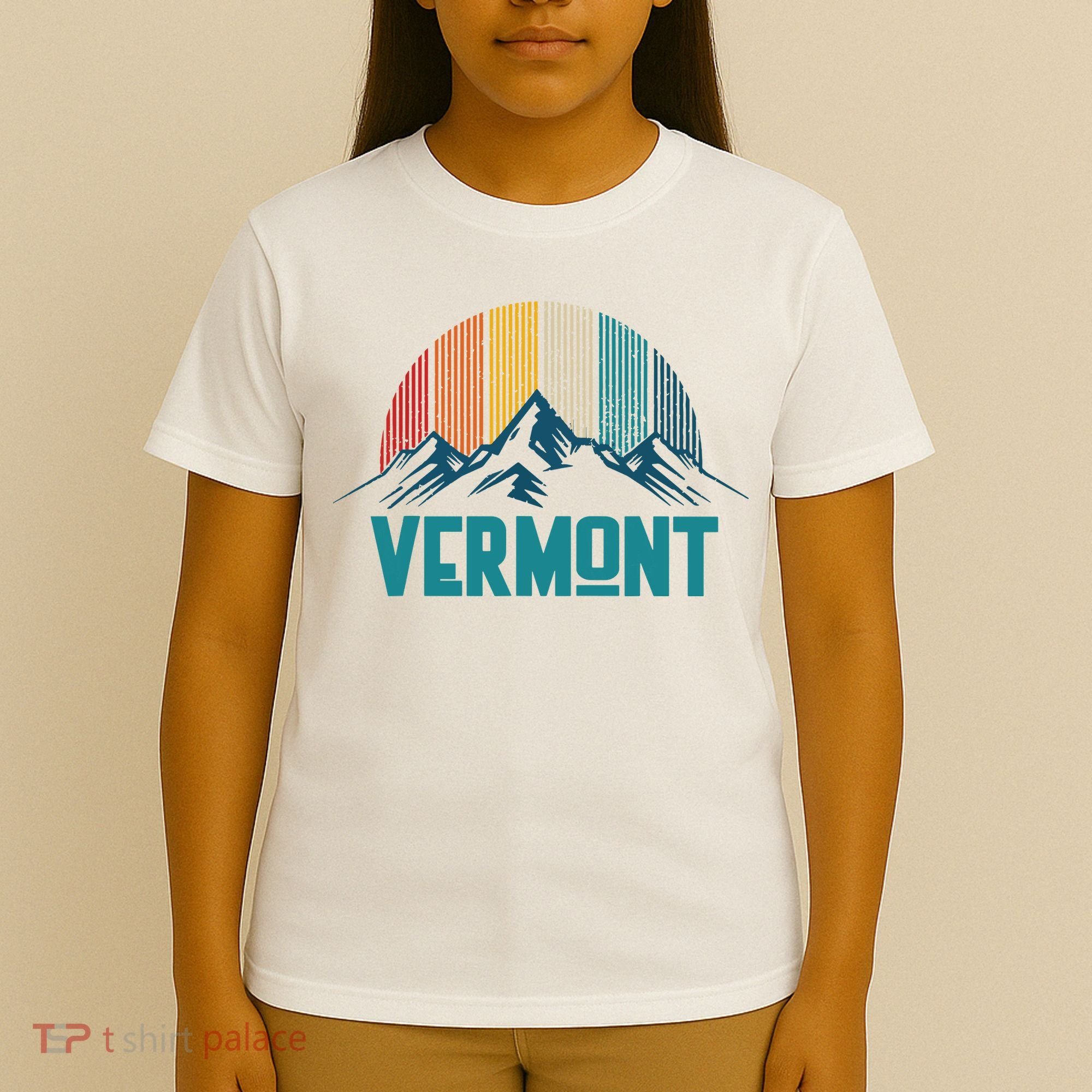 Vermont Vintage Mountains Nature Hiking Souvenir Gift T-Shirt