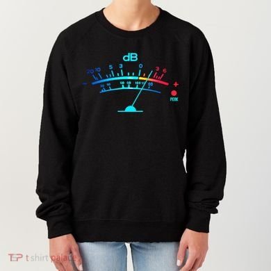 Volume Vu Meter Vintage Audio Engineer Recording Women's Sweatshirt