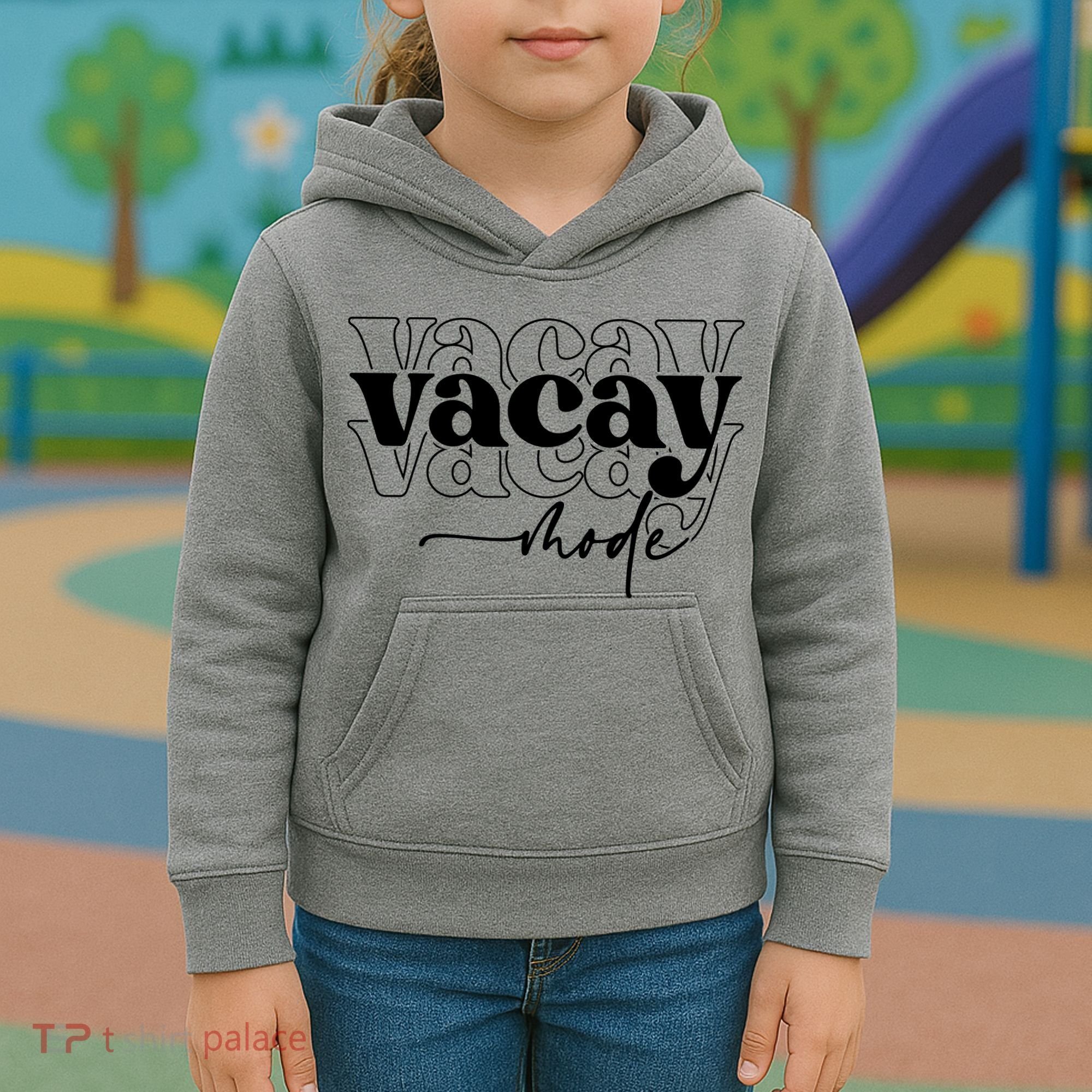 Vacay Vacation Mode On Kids Hoodie
