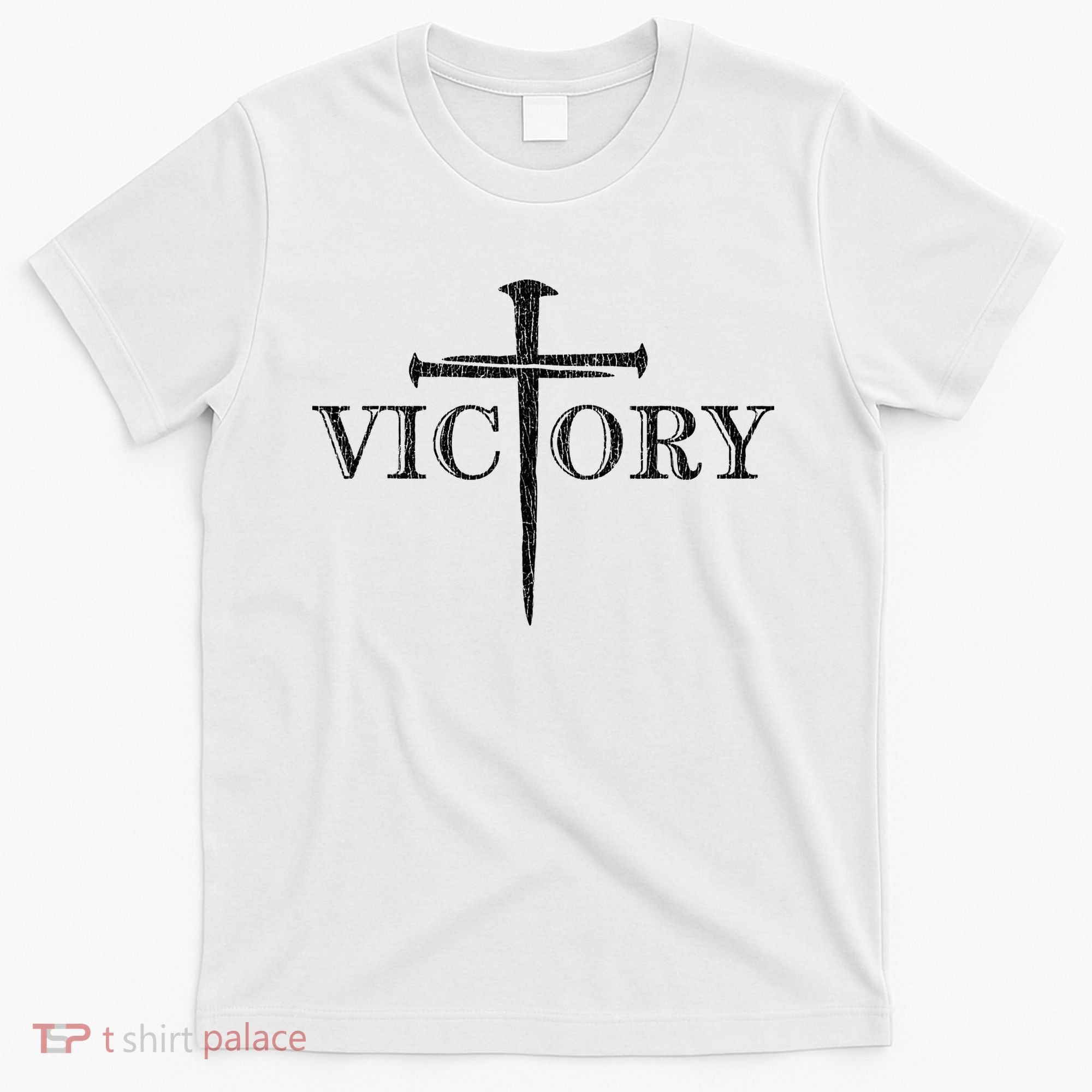 Vintage Victory Nails Cross Jesus T-Shirt