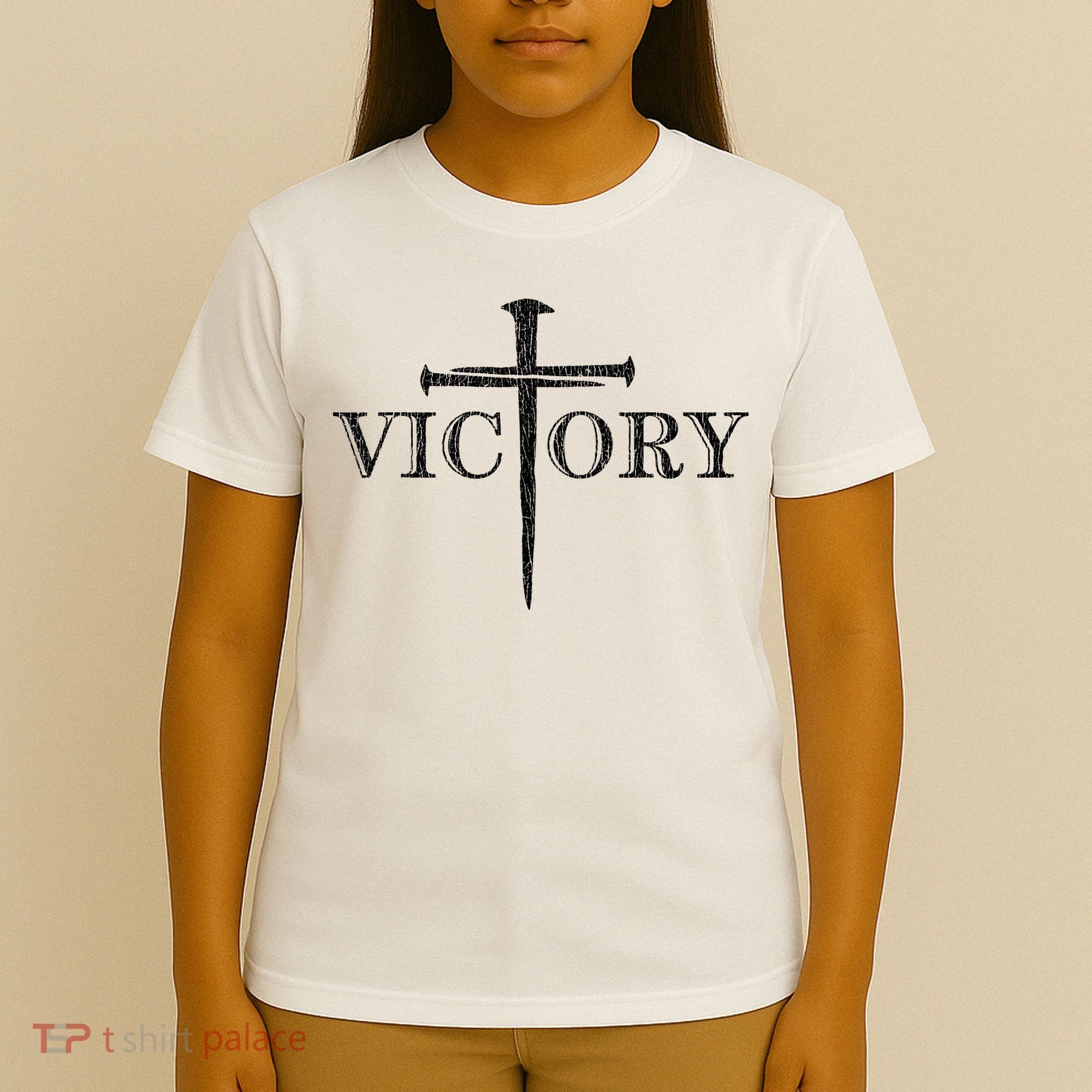 Vintage Victory Nails Cross Jesus T-Shirt