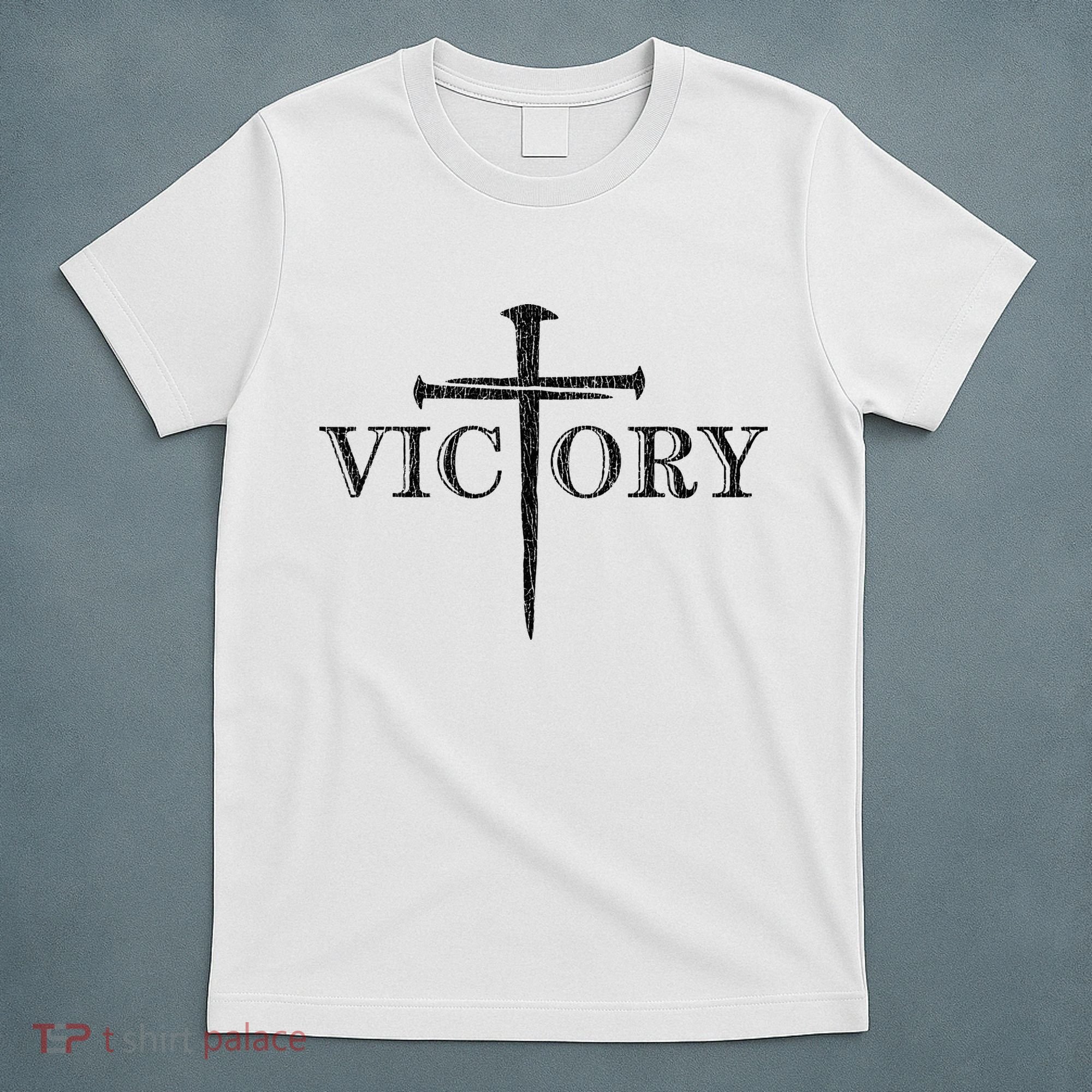 Vintage Victory Nails Cross Jesus T-Shirt