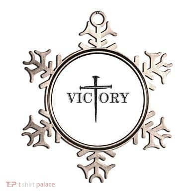Vintage Victory Nails Cross Jesus Ornament