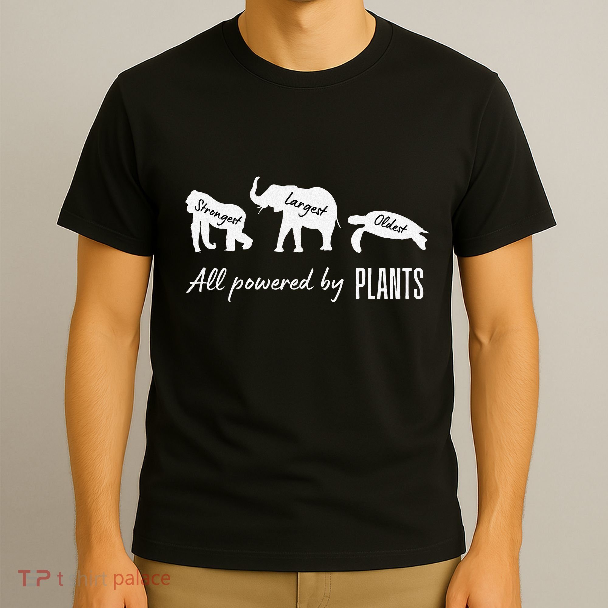 Vegan Vegetarian Powered By Plants Strongest Largest Oldest T-Shirt
