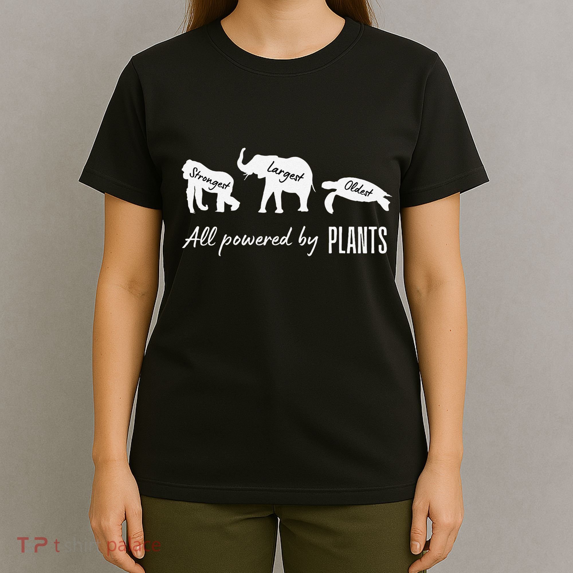 Vegan Vegetarian Powered By Plants Strongest Largest Oldest T-Shirt