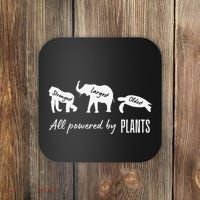 Vegan Vegetarian Powered By Plants Strongest Largest Oldest Coaster thumb 0