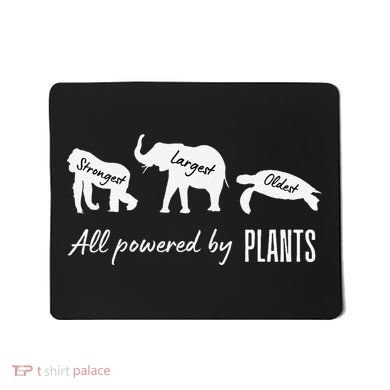 Vegan Vegetarian Powered By Plants Strongest Largest Oldest Mousepad