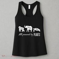 Vegan Vegetarian Powered By Plants Strongest Largest Oldest Women's Tank Top thumb 3