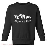 Vegan Vegetarian Powered By Plants Strongest Largest Oldest Toddler Sweatshirt thumb 0