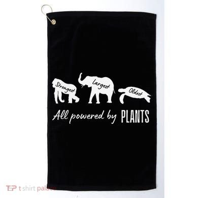 Vegan Vegetarian Powered By Plants Strongest Largest Oldest Golf Towel