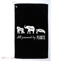 Vegan Vegetarian Powered By Plants Strongest Largest Oldest Golf Towel thumb 0