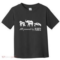 Vegan Vegetarian Powered By Plants Strongest Largest Oldest Toddler T-Shirt thumb 0