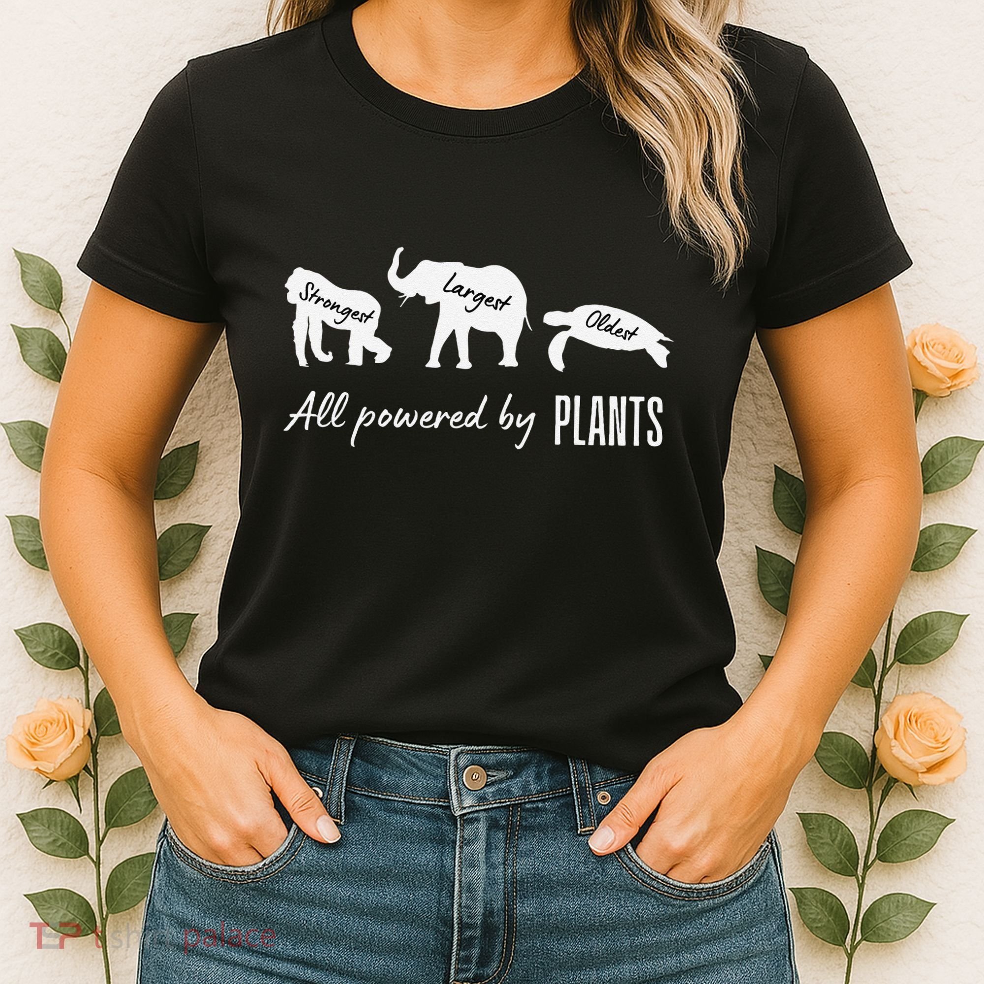Vegan Vegetarian Powered By Plants Strongest Largest Oldest Women's T-Shirt