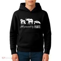Vegan Vegetarian Powered By Plants Strongest Largest Oldest Kids Hoodie thumb 4
