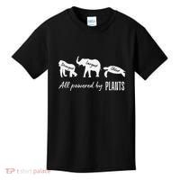 Vegan Vegetarian Powered By Plants Strongest Largest Oldest Kids T-Shirt thumb 0
