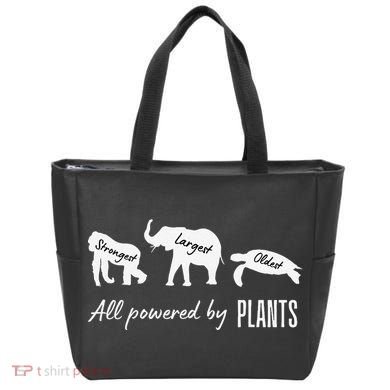 Vegan Vegetarian Powered By Plants Strongest Largest Oldest Tote Bag