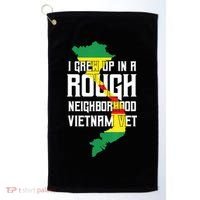 Vietnam Veteran Patriotic Army Combat Golf Towel thumb 0
