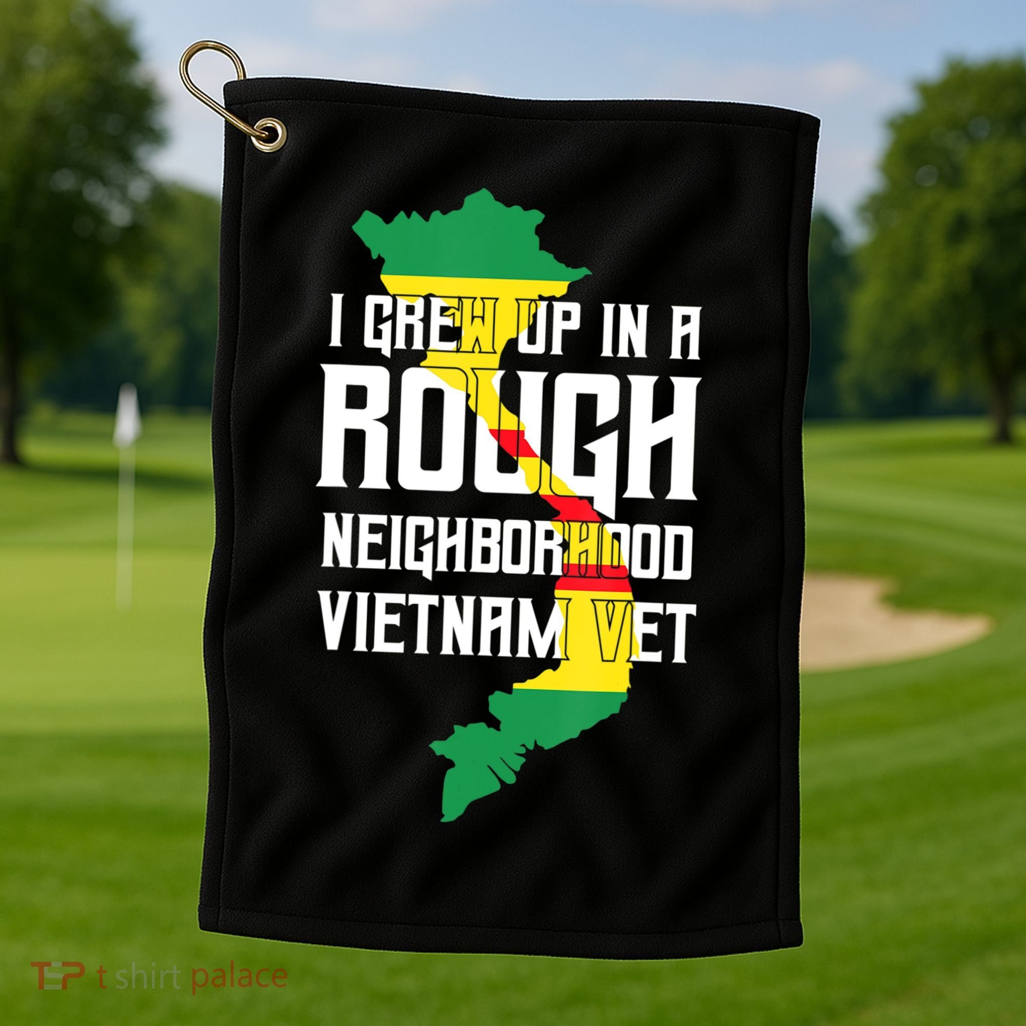 Vietnam Veteran Patriotic Army Combat Golf Towel