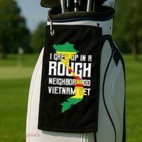 Vietnam Veteran Patriotic Army Combat Golf Towel thumb 2