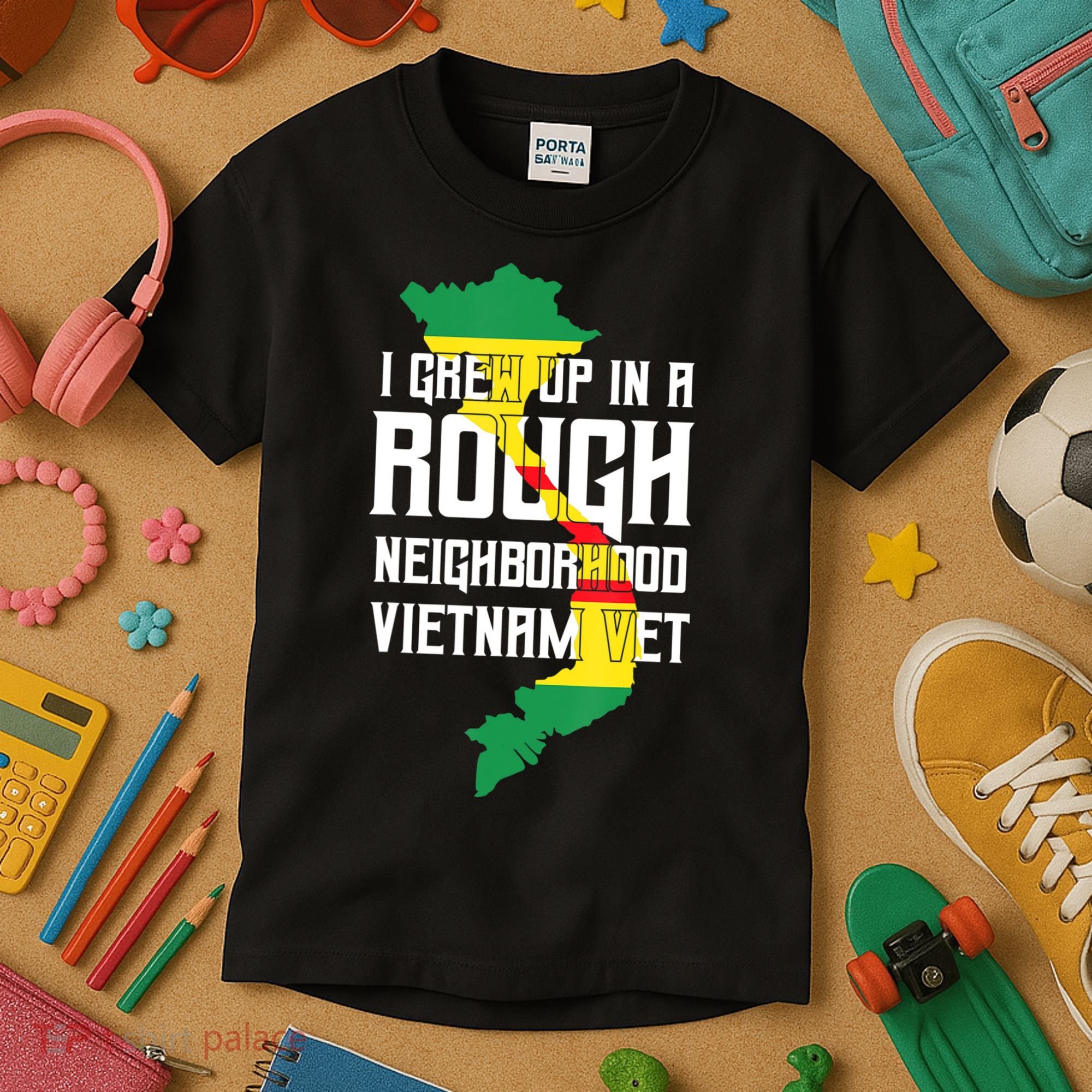 Vietnam Veteran Patriotic Army Combat Kids T-Shirt