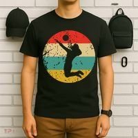 Volleyball Vintage Retro Volleyball Player T-Shirt thumb 6