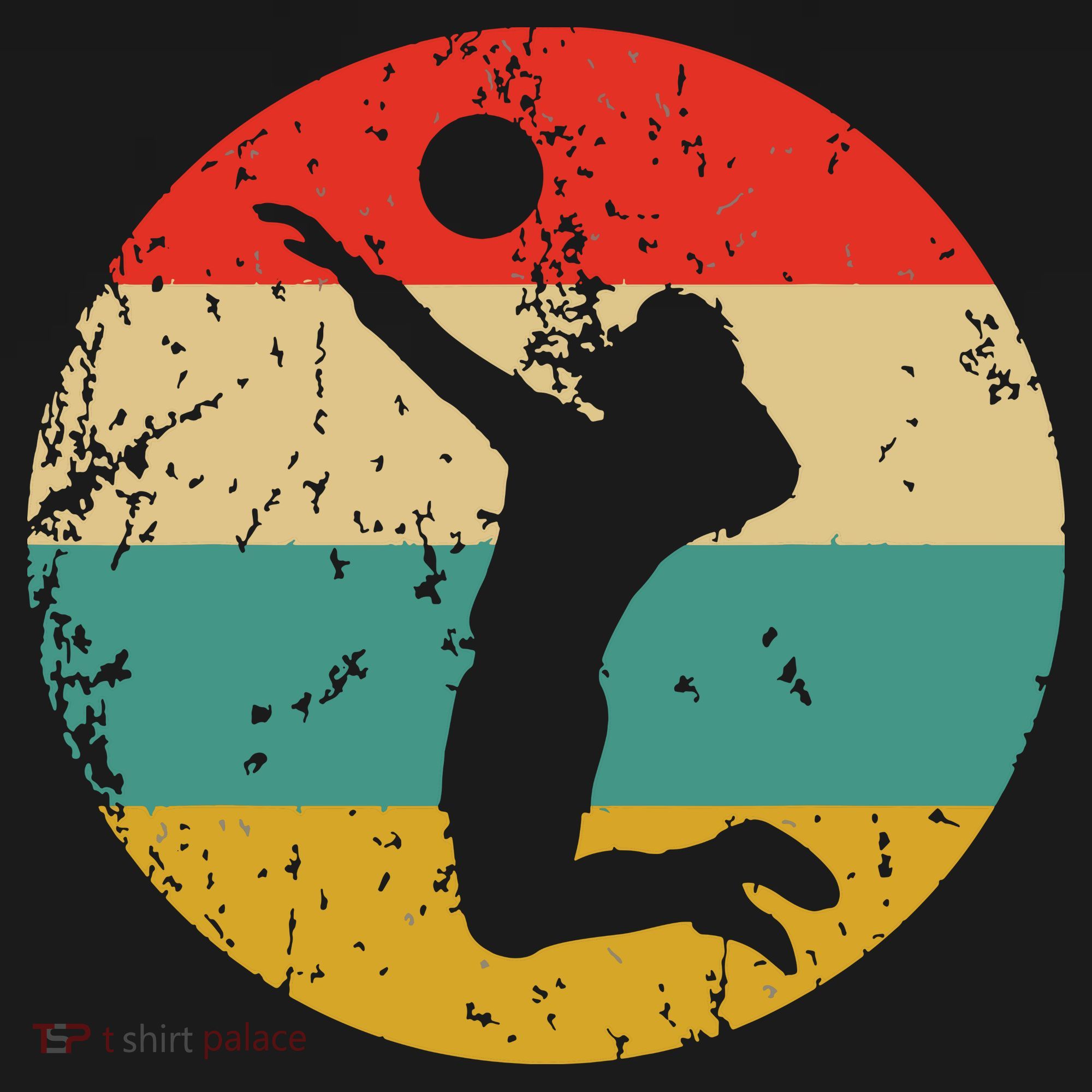 Volleyball Vintage Retro Volleyball Player T-Shirt