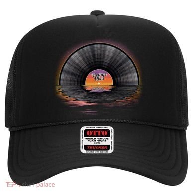 Vintage Vinyl Record Sunset Hat