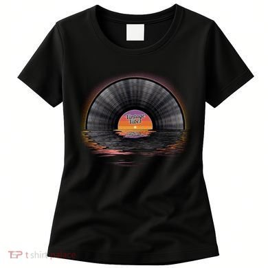 Vintage Vinyl Record Sunset Women's T-Shirt