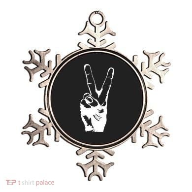V Victory Sign Peace Symbol Hand White Print Cool Urban Great Gift Ornament