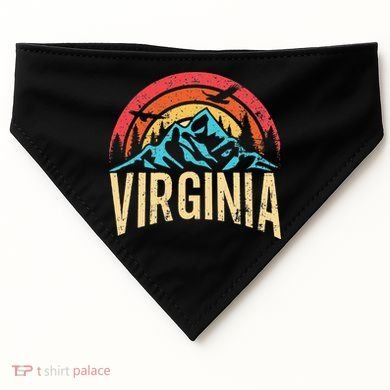 Virginia Virginia State Retro Virginia USA-Made Doggie Bandana