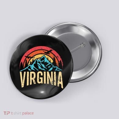 Virginia Virginia State Retro Virginia Button