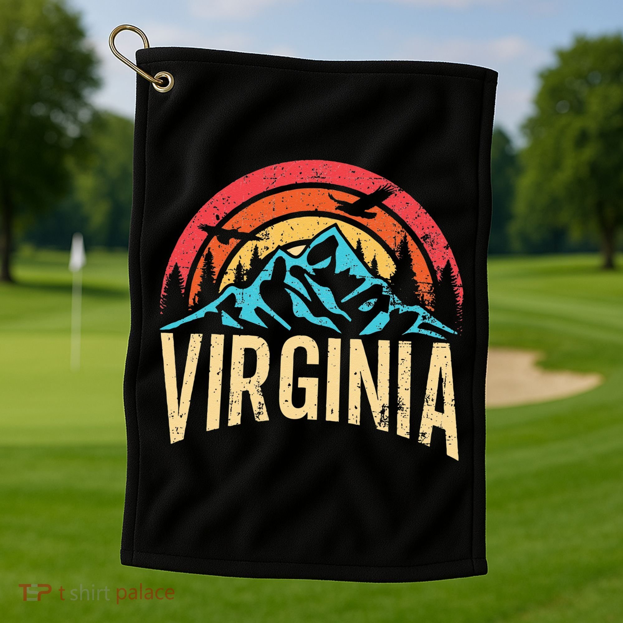 Virginia Virginia State Retro Virginia Golf Towel