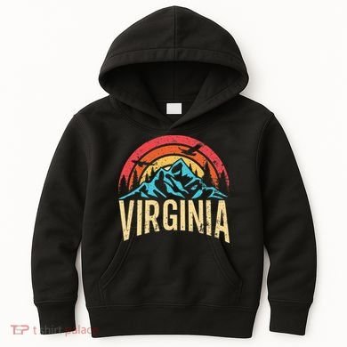 Virginia Virginia State Retro Virginia Kids Hoodie
