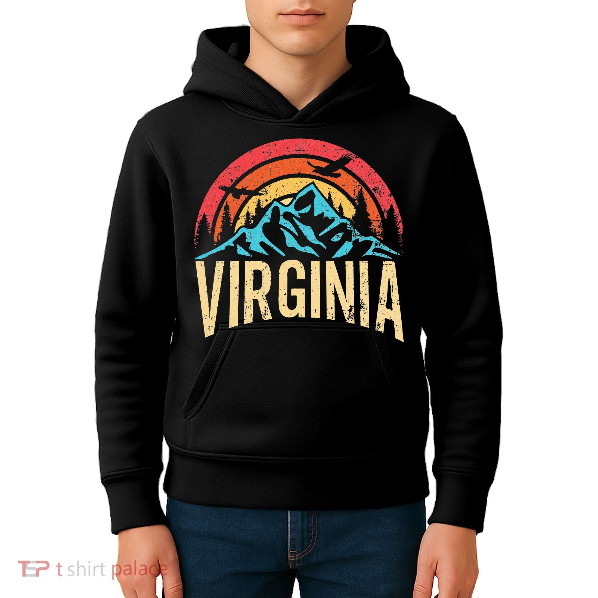 Virginia Virginia State Retro Virginia Kids Hoodie