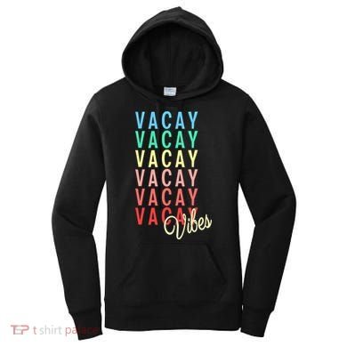 Vacay Vibes Summer Vacation Mode Travel Beach Surf Colorful Gift Women's Hoodie