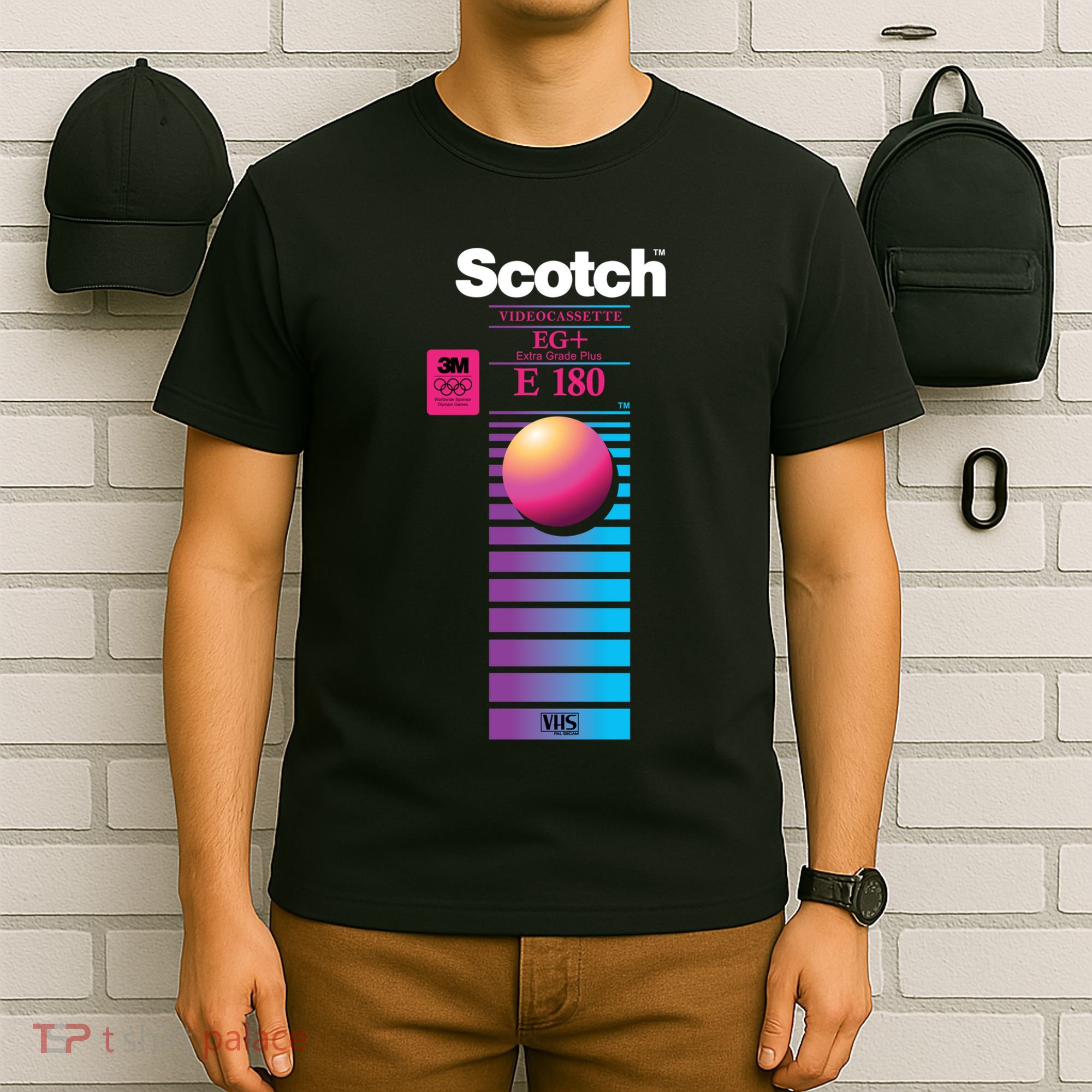 Vaporwave Vhs Scotch E180 Eg+ T-Shirt