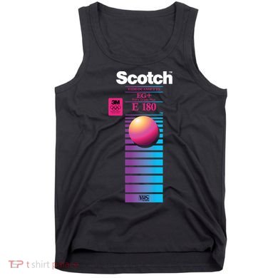 Vaporwave Vhs Scotch E180 Eg+ Tank Top