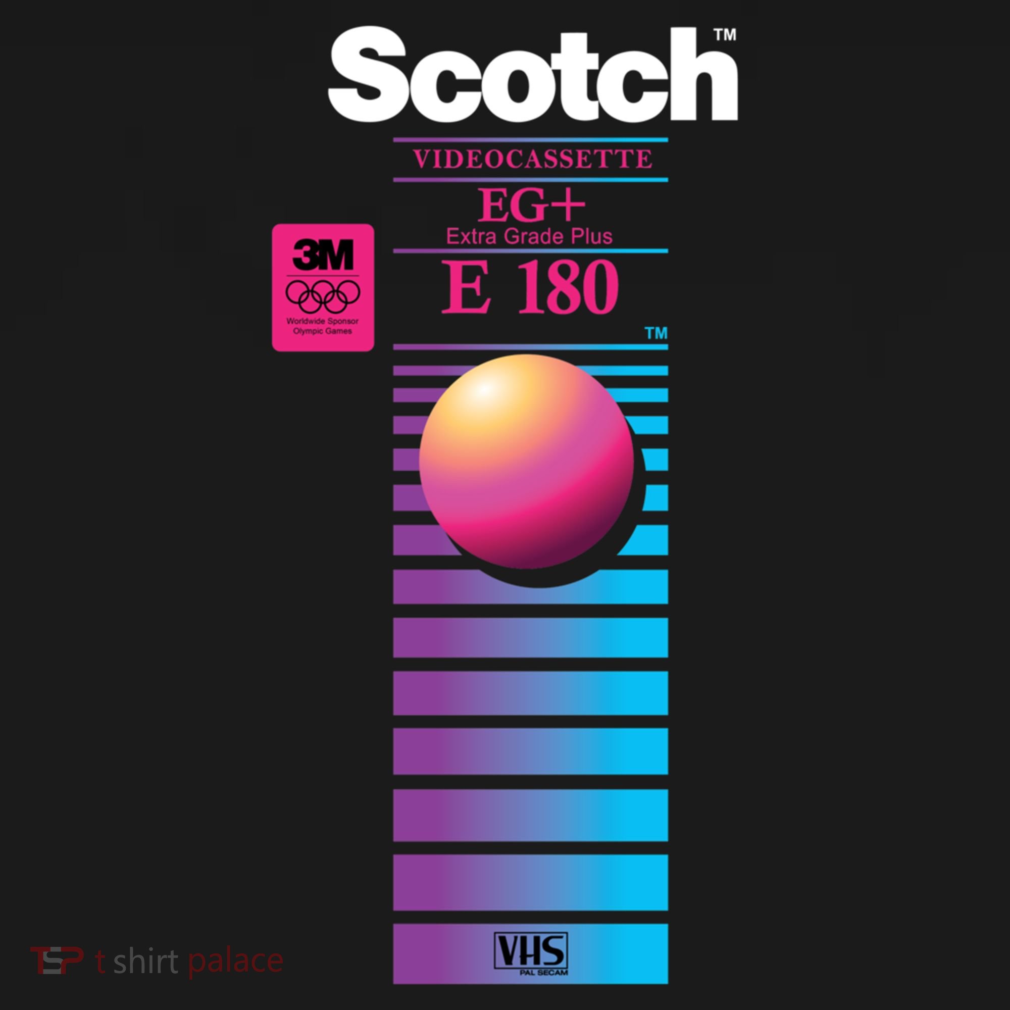 Vaporwave Vhs Scotch E180 Eg+ Tank Top