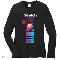 Vaporwave Vhs Scotch E180 Eg+ Women's Long Sleeve Shirt thumb 0