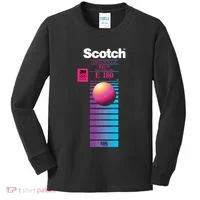 Vaporwave Vhs Scotch E180 Eg+ Kids Long Sleeve Shirt thumb 0