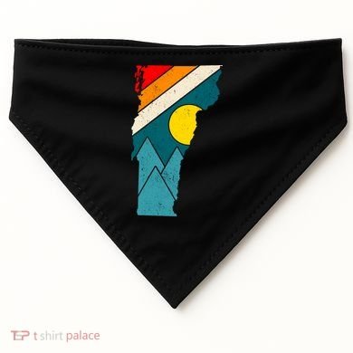 Vintage Vermont Sunset USA-Made Doggie Bandana