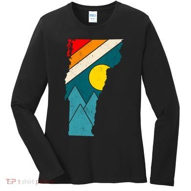 Vintage Vermont Sunset Women's Long Sleeve Shirt