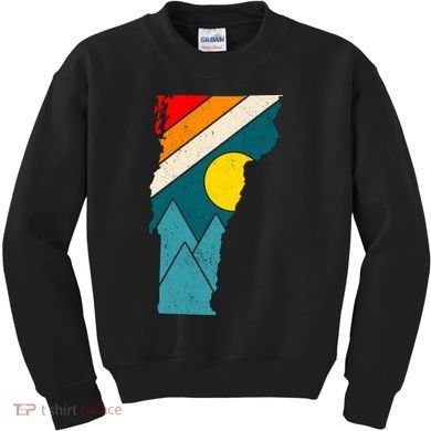 Vintage Vermont Sunset Kids Sweatshirt