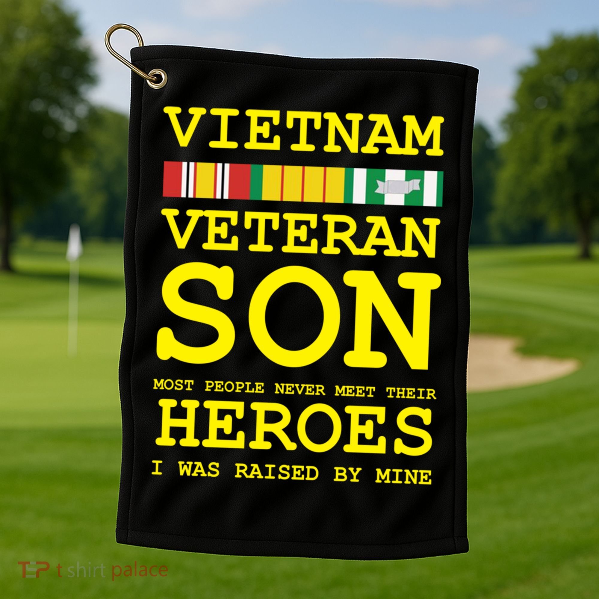 Vietnam Veteran Son Gift For Veterans Day Gift Golf Towel