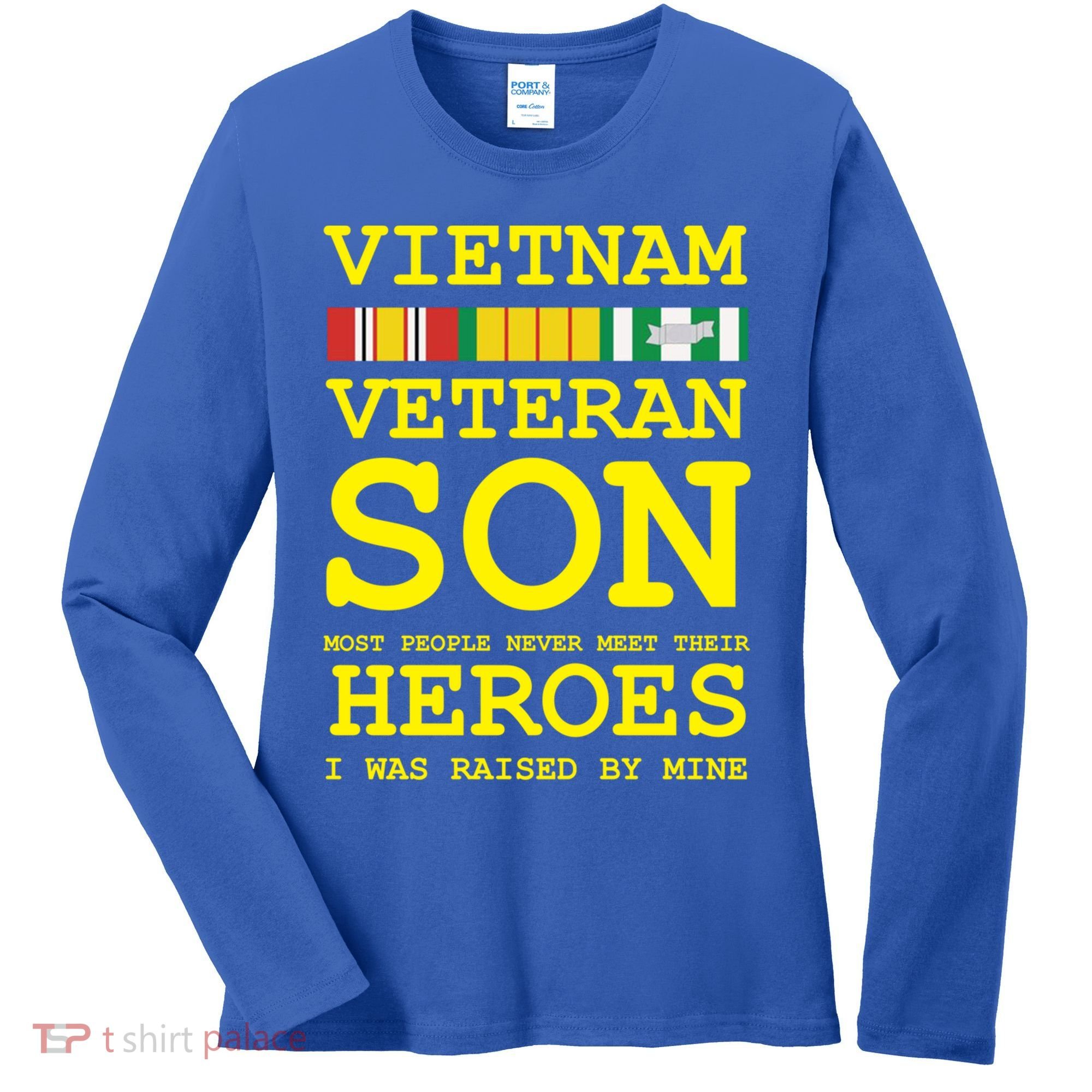 Vietnam Veteran Son Gift For Veterans Day Gift Women's Long Sleeve Shirt