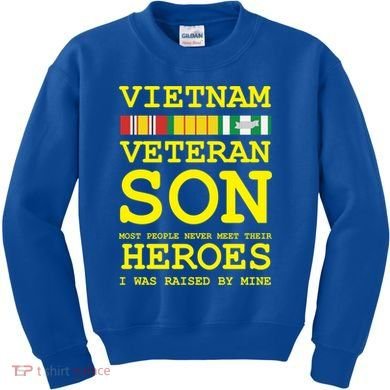Vietnam Veteran Son Gift For Veterans Day Gift Kids Sweatshirt