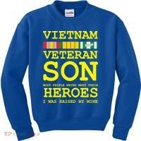 Vietnam Veteran Son Gift For Veterans Day Gift Kids Sweatshirt thumb 0