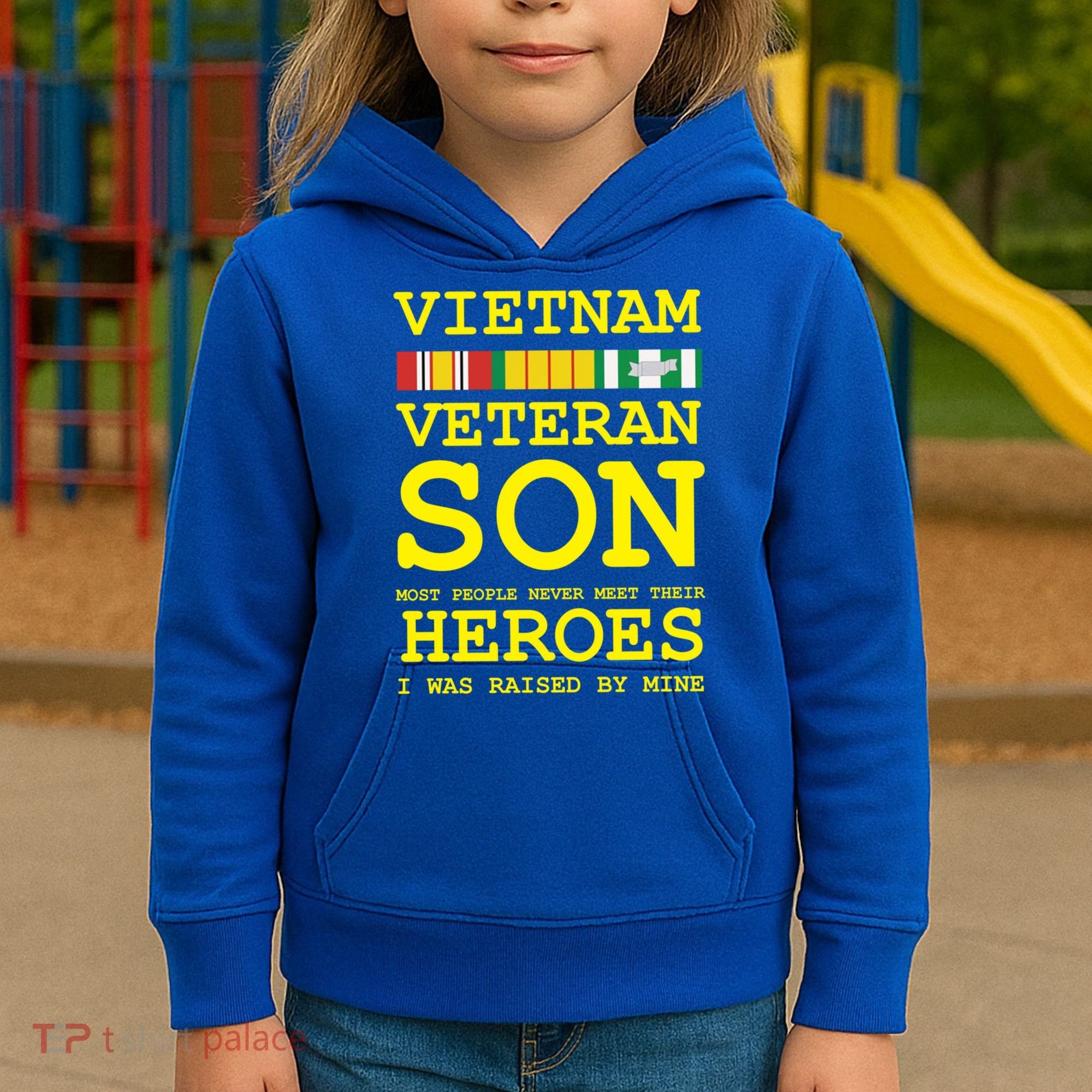 Vietnam Veteran Son Gift For Veterans Day Gift Kids Hoodie